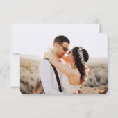 Cartons Réponse QR Code Simple Photo Mariage (Dos)