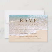 Cartons Réponse QR Code Summer Ocean Waves Tropical Beach Wedding (Devant)