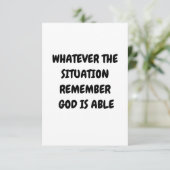 CARTONS RÉPONSE QUELLE QUE SOIT LA SITUATION SE RAPPELLE DIEU EST  (Debout devant)