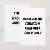 CARTONS RÉPONSE QUELLE QUE SOIT LA SITUATION SE RAPPELLE DIEU EST  (Devant / Derrière)