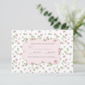 Cartons Réponse Quinceanera Blush Rose Anniversaire (Debout devant)