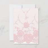 Cartons Réponse Quinceañera en diamant rose (Dos)