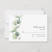 Cartons Réponse Quinceanera Rustic Eucalyptus 15e anniversaire (Devant)