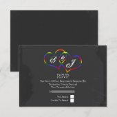 Cartons Réponse Rainbow Doodle Heart Chalkboard Gay Mariage (Devant / Derrière)