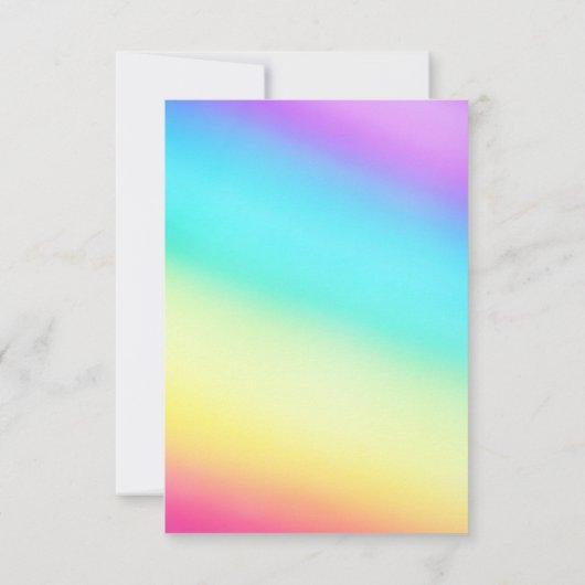 Cartons Réponse Rainbow Fade Simple Chic Typographie Mariage gay (Dos)