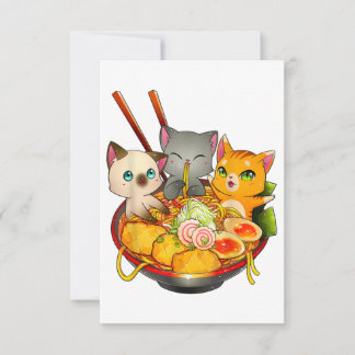 Cartons Réponse Ramen Cat Kawaii Neko Anime Otaku Cats Japanese