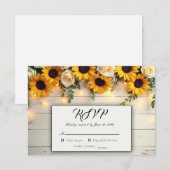 Cartons Réponse Rassemblements d'heures dorées rustiques (Devant / Derrière)