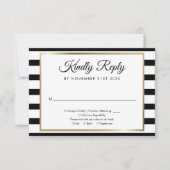Cartons Réponse Rayure classique noir et blanc (Devant)
