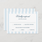 Cartons Réponse Rayures bleues (Devant / Derrière)