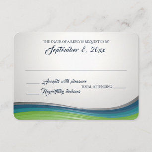 Cartons Réponse Réaction en acier bleu et vert