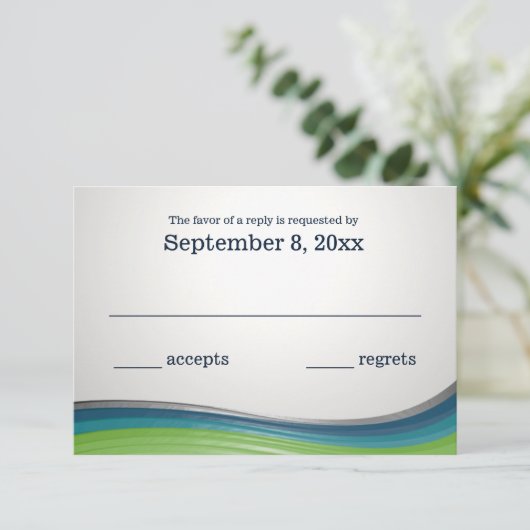 Cartons Réponse Réaction en acier bleu et vert (Debout devant)