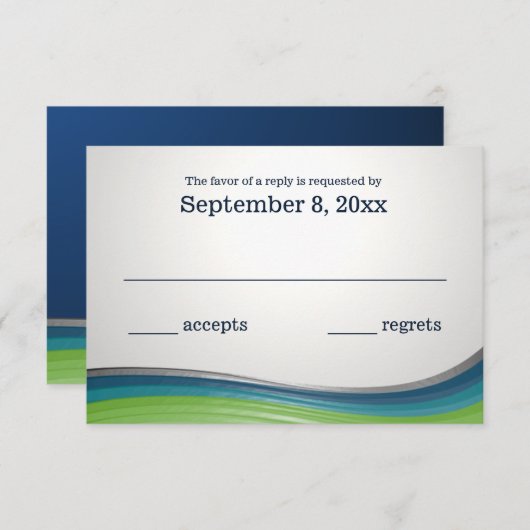 Cartons Réponse Réaction en acier bleu et vert (Devant / Derrière)