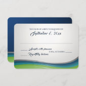 Cartons Réponse Réaction en acier bleu et vert (Devant / Derrière)