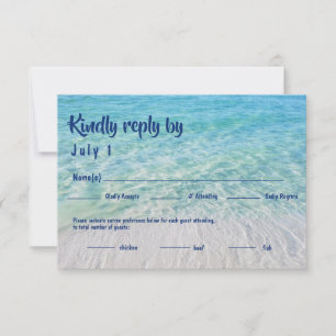 Cartons Réponse Réception de choix de repas de plage tropicale mod