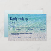 Cartons Réponse Réception de choix de repas de plage tropicale mod (Devant / Derrière)