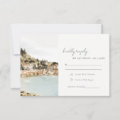 Cartons Réponse Réception de mariage à Vérone Adige Italie élégant (Devant)