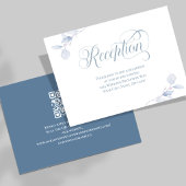 Cartons Réponse Réception de mariage avec code QR et fleurs en ble
