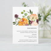 CARTONS RÉPONSE RÉCEPTION FLORALE JAUNE BLEU CLAIR ORANGE (Debout devant)