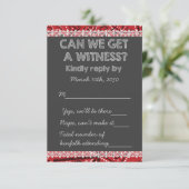 Cartons Réponse Red Bandana Rustic Chalkboard Mariage campagnard R (Debout devant)