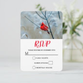 Cartons Réponse Red Cardinal dans Winter Nature Photo de Christmas (Debout devant)