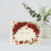 Cartons Réponse Red Hearts Valentine's Day Wedding (Debout devant)