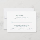 Cartons Réponse Red Poinsettia Dinner Choice Mariage (Dos)