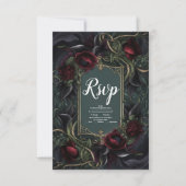 Cartons Réponse Red Roses gothique Mariage d'Halloween (Devant)