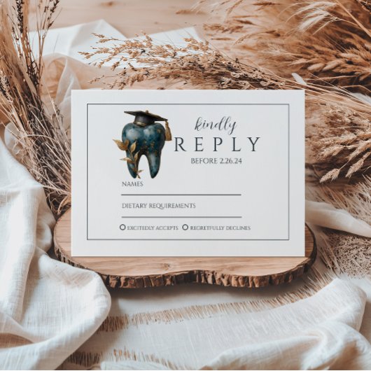 Cartons Réponse Refined Blue Tooth Laurel Graduation