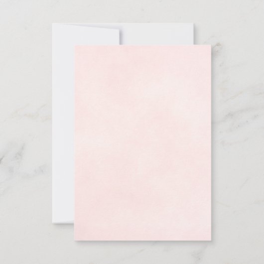 Cartons Réponse Reflet Pale Blush Rose Rose Élégant Mariage (Dos)