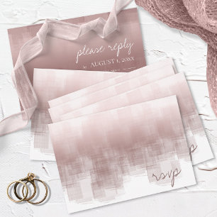 Cartons Réponse Réflexions aquarelle Mariage cannelle Rose ID774