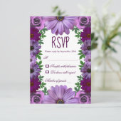 Cartons Réponse Regal violet Mariage floral (Debout devant)