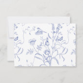 Cartons Réponse Régence Bleu Mariage Aliments Allergie Régime alim (Dos)