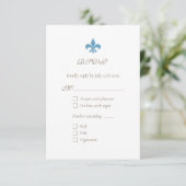 Cartons Réponse Regency French Blue Fleur de Lis Chic (Debout devant)