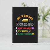 Cartons Réponse Règles d'autobus scolaire pour les élèves Funky Sc (Debout devant)