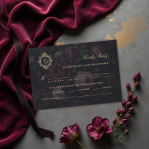 Repas de mariage sombre victorien vintage huppé