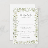 Cartons Réponse Repas de verdure élégante (Devant / Derrière)