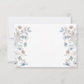 Cartons Réponse Repas floraux élégants (Dos)