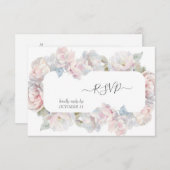 Cartons Réponse Repas Mariage romantique à base de tourbe rousse (Devant / Derrière)