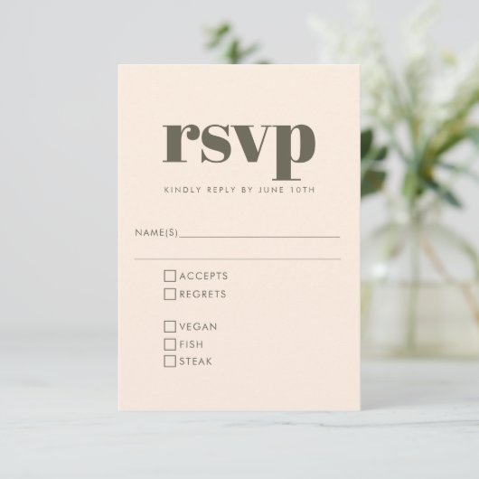 Cartons Réponse Repas super Retro les années 70 Design en Olive Ma (Debout devant)