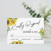 Cartons Réponse Répondre avec gentillesse Tournesol et eucalyptus  (Debout devant)