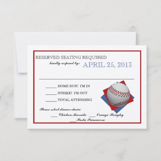 Cartons Réponse Répondre Papier plié Baseball (Devant)