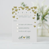 Cartons Réponse répondre, répondre r.s.v.p. mariage d'amour (Debout devant)