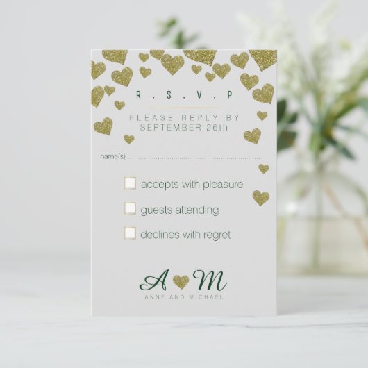 Cartons Réponse répondre, répondre r.s.v.p. mariage d'amour (Debout devant)
