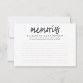 Cartons Réponse Répondre Simple Modern Memories Memorial (Dos)