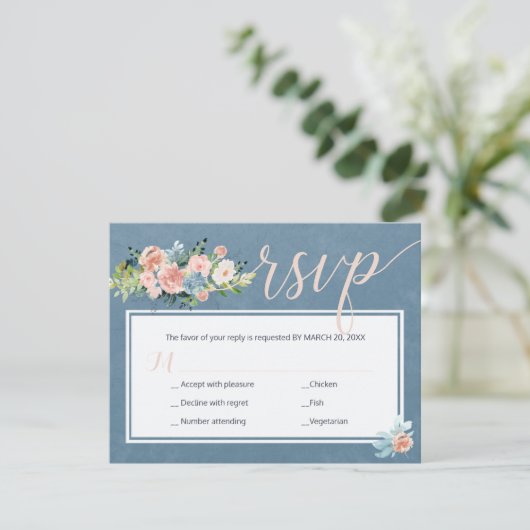 Cartons Réponse Ressourcement printanier pêche poussiéreuse bleu c (Debout devant)