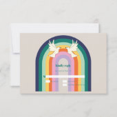 Cartons Réponse Rétro 70 Arc-en-ciel Colombe (Devant)