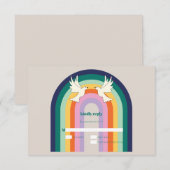 Cartons Réponse Rétro 70 Arc-en-ciel Colombe (Devant / Derrière)