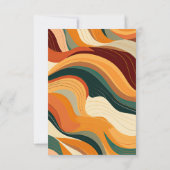 Cartons Réponse Retro Abstrait Terrain Terracotta Orange Mariage (Dos)