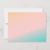 Cartons Réponse Retro Beach Pastel Gradient Site Mariage unique (Dos)