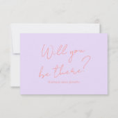 Cartons Réponse Retro coloré Pastel Whimsical QR Code Mariage (Dos)